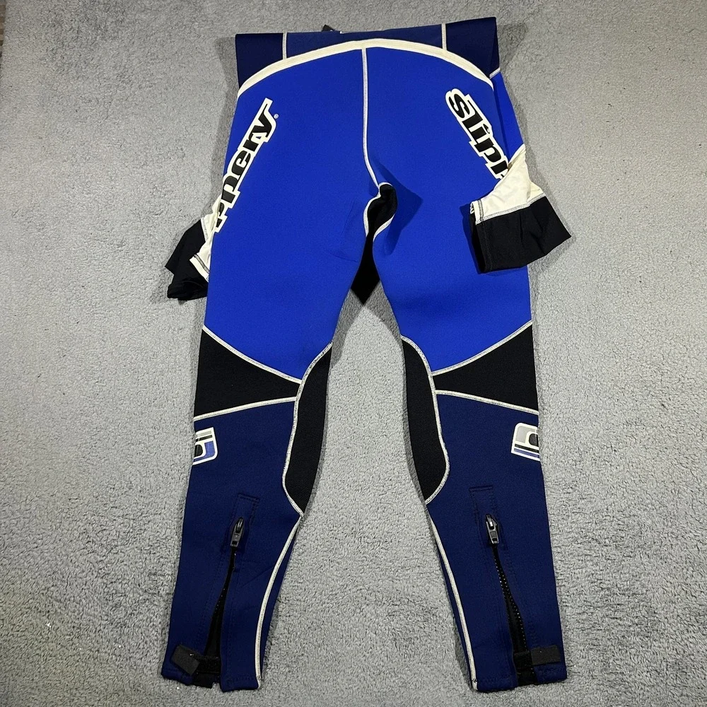 Slippery Mens Wetsuit Large Tall Short-sleeve and Long-leg Black, Blue
